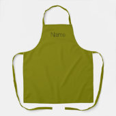 Tablier Customiser personnaliser NOM monogramme vert olive (Recto)