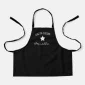 Tablier Customizable black apron - star apron for kids (Recto)