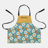 Tablier Customizable Whimsical Eggs and Bacon All-Over (Recto)