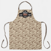 Tablier Customize Butcher Shop Brown Hog Pork Rib Design (Recto)