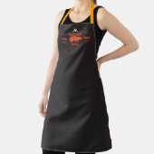 Tablier Customize Butcher Shop Hog Pig Orange Black Graphi (Insitu)