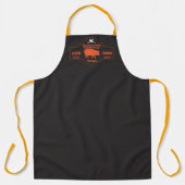 Tablier Customize Butcher Shop Hog Pig Orange Black Graphi (Recto)