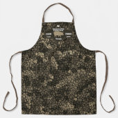 Tablier Customize Butcher Shop Orange Hog Pig Black Camo  (Recto)