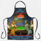 Tablier Customize Dogs Playing Snooker Billiard Fun Spoof  (Recto)