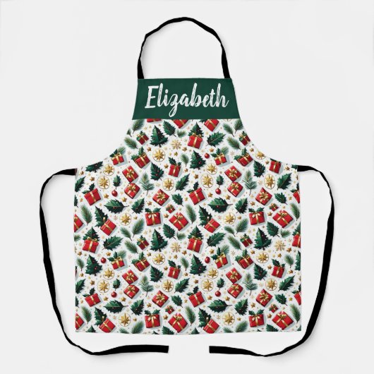 Tablier Customized Playful Christmas Apron (Recto)