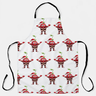 Tablier Cute 3D Christmas Cherry Fruit Pattern Apron