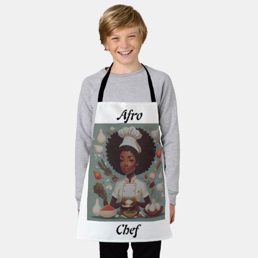 Tablier Cute Afro Chef Apron (Porté)