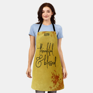 Tablier Cute Apron, Personnalisé Personnalisé Thankful, Bé