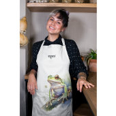 Tablier Cute Aquarelle Arbre Frog, personnalisé