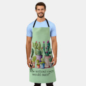 Tablier Cute aquarelle cactus succulents dans les pots (Porté)