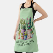 Tablier Cute aquarelle cactus succulents dans les pots (Insitu)