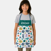 Tablier Cute Aquarelle Océan Animaux Motif (Insitu)