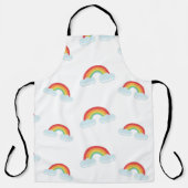 Tablier Cute arc-en-ciel avec Motif nuages (Recto)