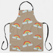 Tablier Cute arc-en-ciel avec Motif nuages (Recto)