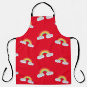 Tablier Cute arc-en-ciel avec Motif nuages (Recto)