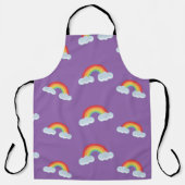 Tablier Cute arc-en-ciel avec Motif nuages (Recto)