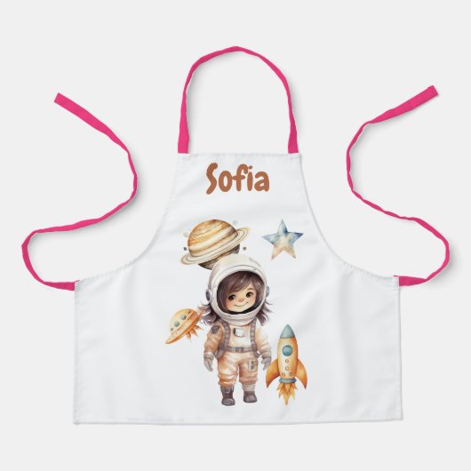 Tablier Cute astronaute Space Adventure personnalisée (Recto)