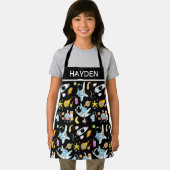 Tablier Cute Astronauts in Space Doodles Kids Personalised (Insitu)