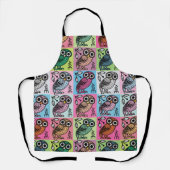 Tablier Cute Athenian Owl Pop Art (Recto)