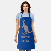 Tablier Cute Aussie Funny Kangaroo Pun Roo-ting Pour Vous (Porté)