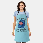 Tablier Cute Back-to-School Customizable “Brain Ready" (Porté)