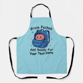 Tablier Cute Back-to-School Customizable “Brain Ready" (Recto)