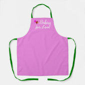 Tablier Cute Baking For Love Grill, Pink Chef Baker's (Recto)