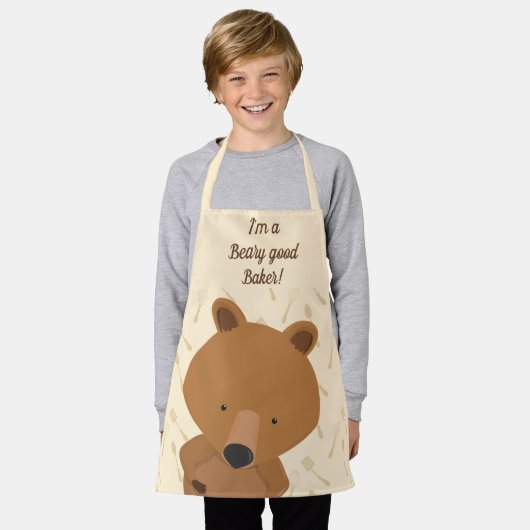Tablier Cute Bear Baker (Porté)