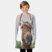 Tablier Cute Belge Brouillon Cheval Visage Personnalisé (Porté)