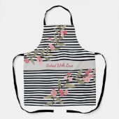 Tablier Cute Black And White Stripe (Recto)