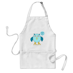 Tablier Cute Blue Baby Boy Owl Cuisine Apron