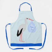 Tablier Cute Blue Baby Boy Stork (Recto)