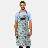 Tablier Cute Blue Sushi Motif Apron (Porté)