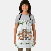 Tablier Cute Bois Animaux Pins Pins Little Cook (Insitu)