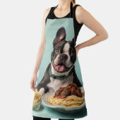 Tablier Cute Boston Terrier Avec Spaghetti Bolognaise (Insitu)