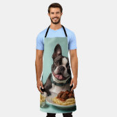Tablier Cute Boston Terrier Avec Spaghetti Bolognaise (Porté)