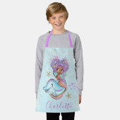 Tablier Cute Brown sirène de bébé tout-en-dessus Imprimer  (Porté)