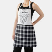 Tablier Cute Buffle noir et blanc Plaid Nana's Kitchen (Insitu)