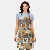 Tablier Cute Bulldog Coffee Love (Porté)