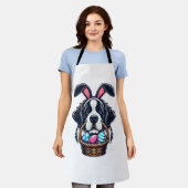 Tablier Cute Bunny Ear Saint Bernard Dog Easter Egg Owner  (Porté)