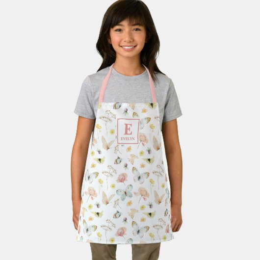 Tablier Cute Butterfly Monogrammed Apron (Insitu)