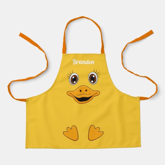 Tablier Cute Canard En Caoutchouc Face Jaune Canard Pour E (Recto)