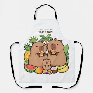 Tablier Cute Capybara Fruit & Naps Capybara Heur