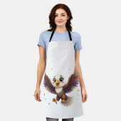 Tablier Cute Cartoon Eagle Flying – Friendly Vector Art (Porté)