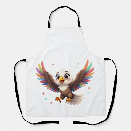 Tablier Cute Cartoon Eagle Flying – Friendly Vector Art (Recto)