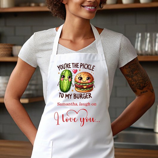 Tablier Cute Cartoon Food Custom Sweet Valentine Apron
