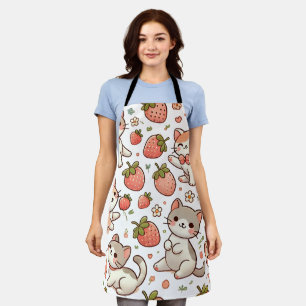 Tablier Cute Cat Kitchen Apron - Jouer Cartoon Cats