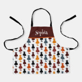 Tablier Cute Cats Pattern Personalized Kids (Recto)