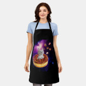 Tablier Cute Chat À L'Intérieur De Donut Dans L'Espace Ama (Porté)