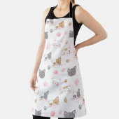 Tablier Cute chat face chats souriants motif (Insitu)